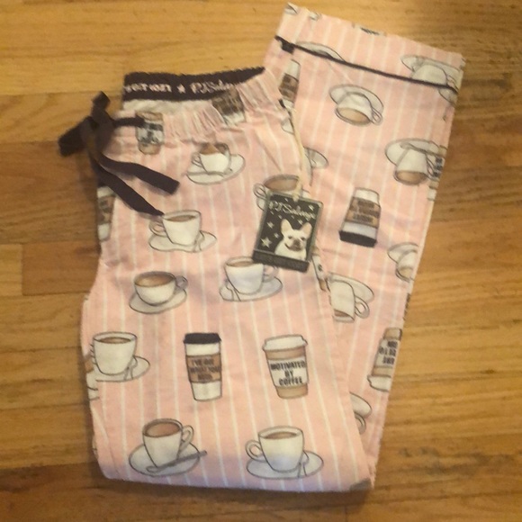 NWT PJ Salvage Rise & Grind Coffee Flannel Pant - Picture 2 of 3